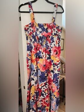 LONDON TIMES Square Neck Roya Maxi Dress 4p